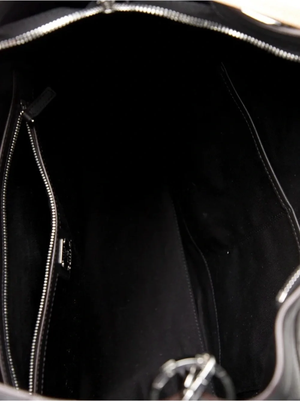 MCM Embossed Leather Hobo Bag with Contrast Handle